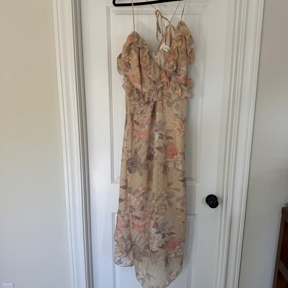 HM BEIGE FLORAL DRESS - Picture 1 of 5